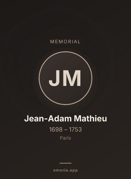 Memorial portrait of Jean-Adam Mathieu