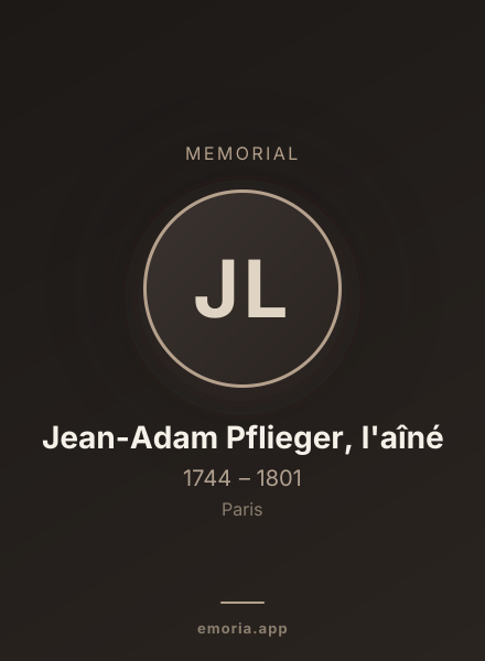Memorial portrait of Jean-Adam Pflieger, l'aîné