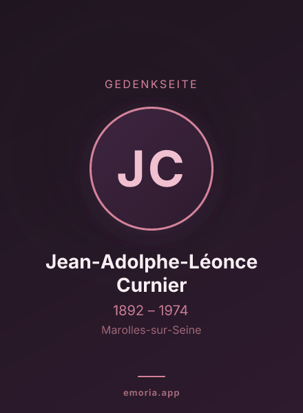 Gedenkportrait von Jean-Adolphe-Léonce Curnier
