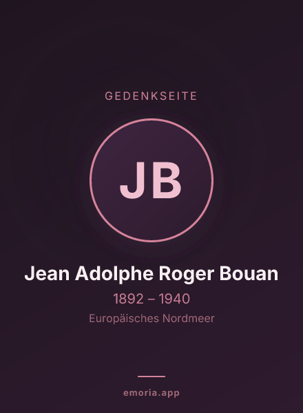 Gedenkportrait von Jean Adolphe Roger Bouan