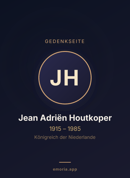 Gedenkportrait von Jean Adriën Houtkoper