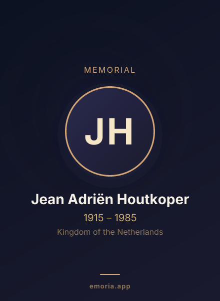 Memorial portrait of Jean Adriën Houtkoper