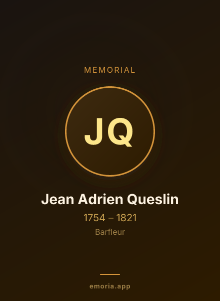 Memorial portrait of Jean Adrien Queslin