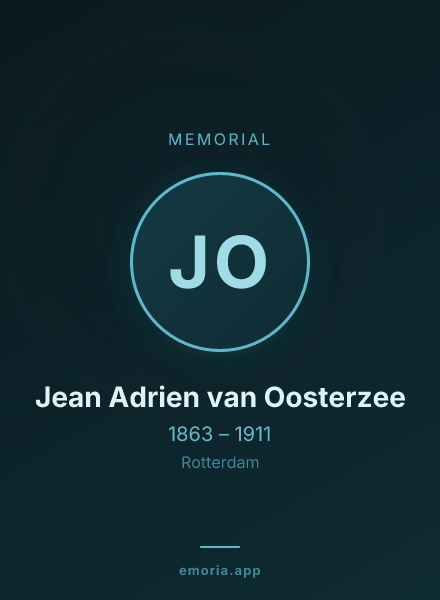 Memorial portrait of Jean Adrien van Oosterzee