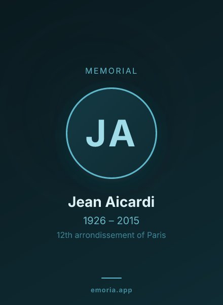 Memorial portrait of Jean Aicardi