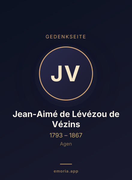 Gedenkportrait von Jean-Aimé de Lévézou de Vézins