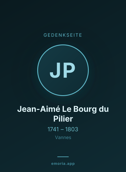 Gedenkportrait von Jean-Aimé Le Bourg du Pilier