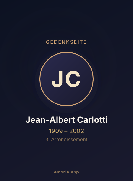 Gedenkportrait von Jean-Albert Carlotti