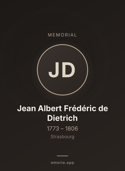 Memorial portrait of Jean Albert Frédéric de Dietrich