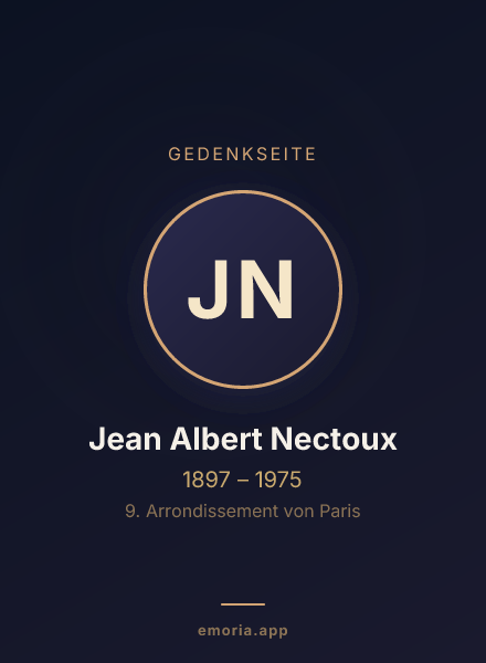 Gedenkportrait von Jean Albert Nectoux