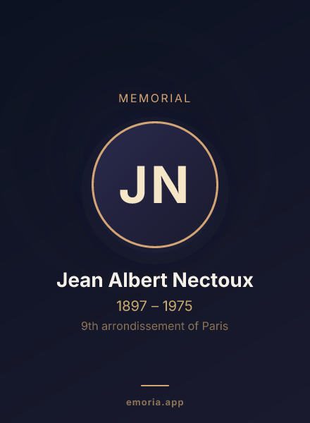 Memorial portrait of Jean Albert Nectoux