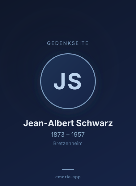 Gedenkportrait von Jean-Albert Schwarz