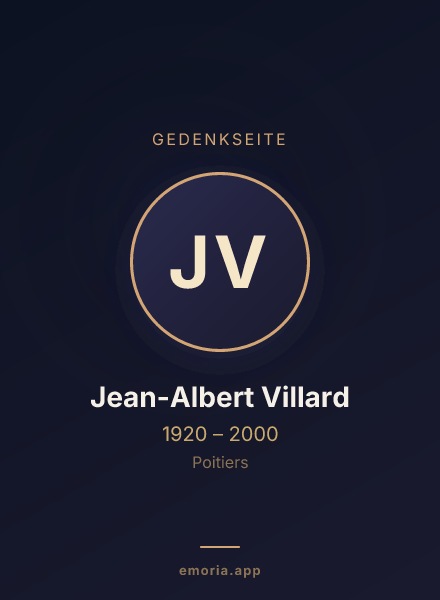 Gedenkportrait von Jean-Albert Villard