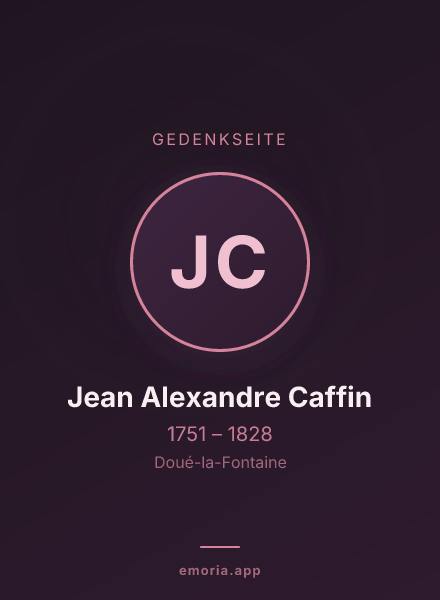 Gedenkportrait von Jean Alexandre Caffin