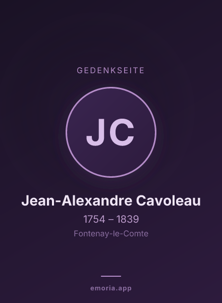 Gedenkportrait von Jean-Alexandre Cavoleau