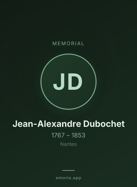 Memorial portrait of Jean-Alexandre Dubochet