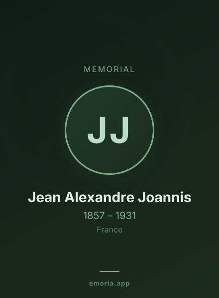 Memorial portrait of Jean Alexandre Joannis