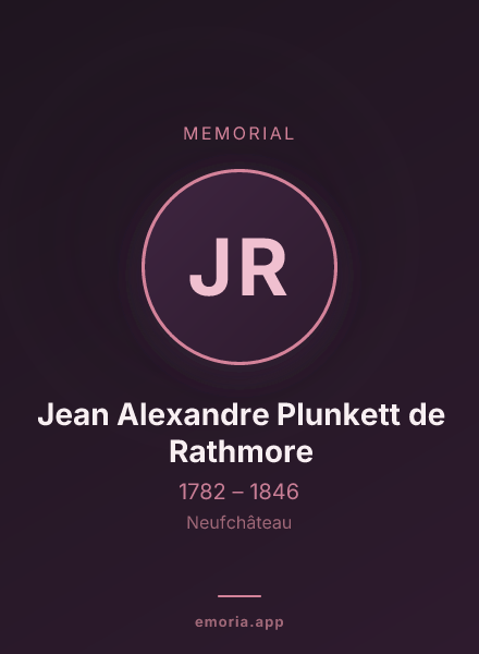 Memorial portrait of Jean Alexandre Plunkett de Rathmore