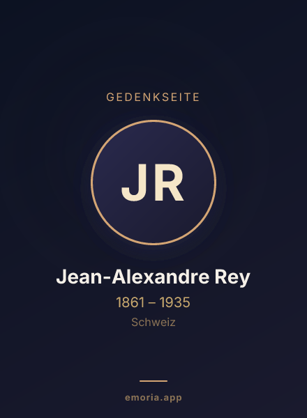 Gedenkportrait von Jean-Alexandre Rey