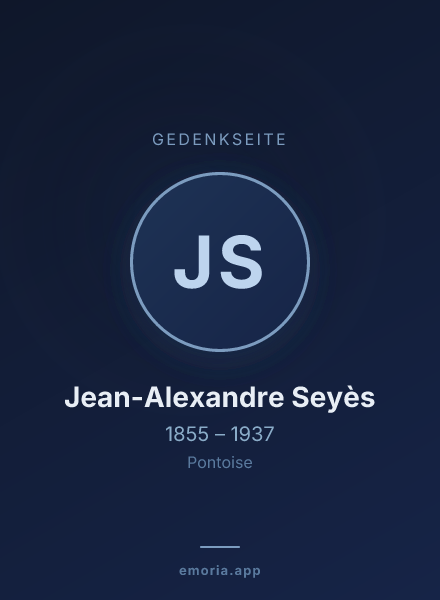 Gedenkportrait von Jean-Alexandre Seyès