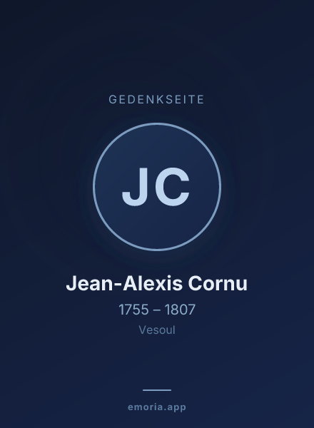 Gedenkportrait von Jean-Alexis Cornu