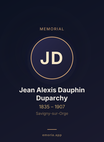 Memorial portrait of Jean Alexis Dauphin Duparchy