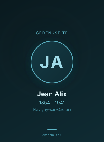 Gedenkportrait von Jean Alix