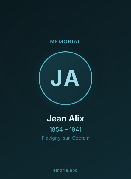 Memorial portrait of Jean Alix