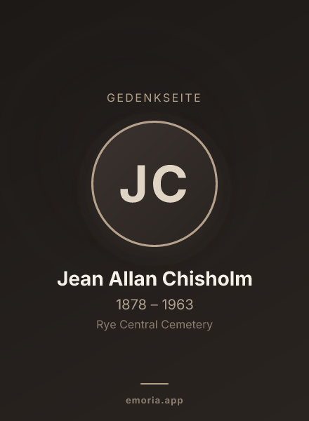 Gedenkportrait von Jean Allan Chisholm