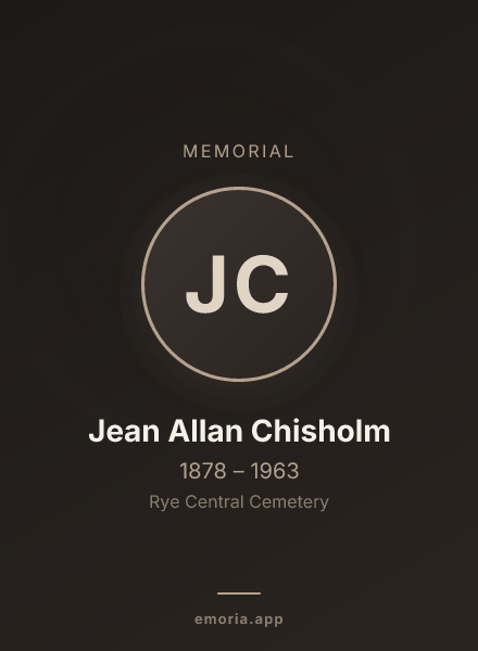 Memorial portrait of Jean Allan Chisholm