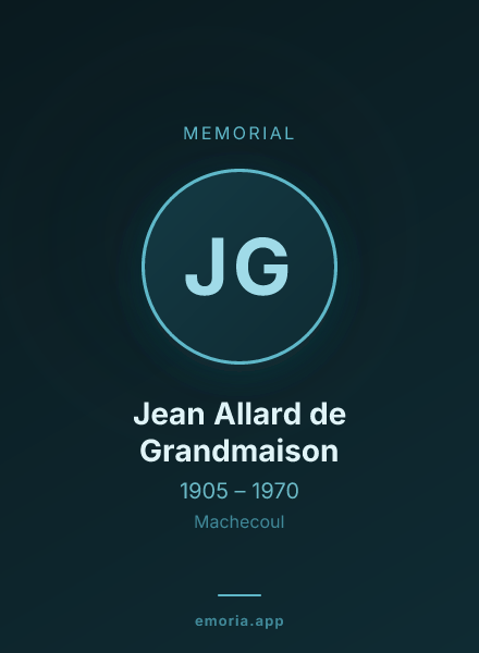 Memorial portrait of Jean Allard de Grandmaison