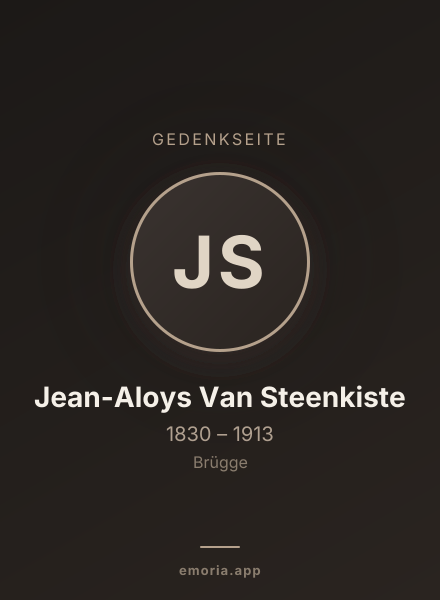 Gedenkportrait von Jean-Aloys Van Steenkiste