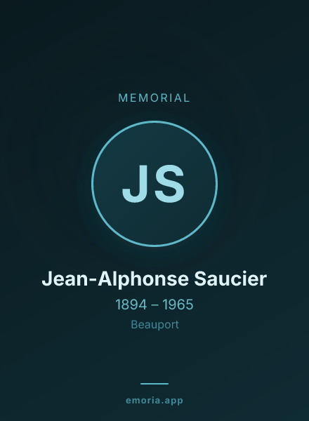 Memorial portrait of Jean-Alphonse Saucier
