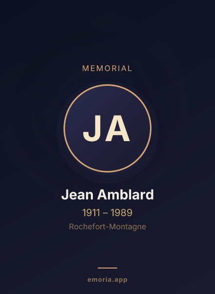 Memorial portrait of Jean Amblard