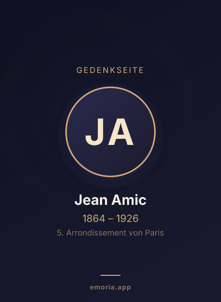 Gedenkportrait von Jean Amic