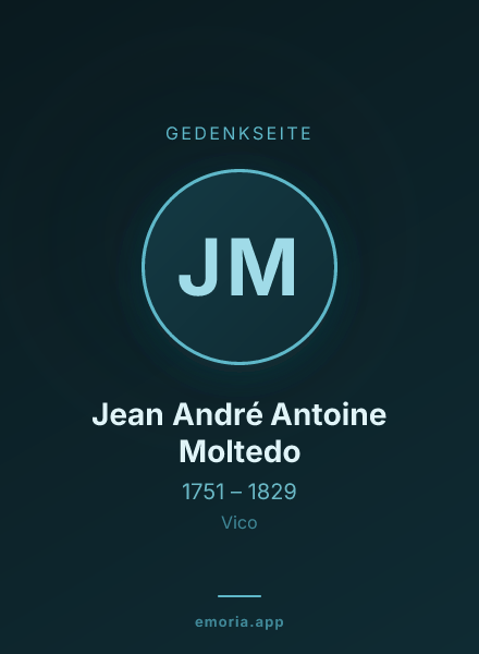 Gedenkportrait von Jean André Antoine Moltedo
