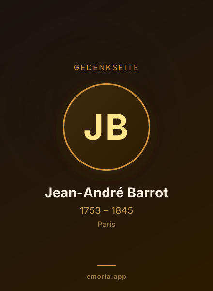 Gedenkportrait von Jean-André Barrot