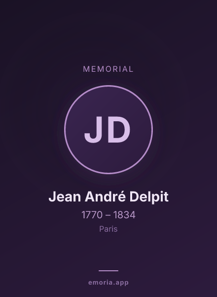 Memorial portrait of Jean André Delpit