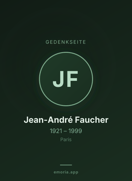 Gedenkportrait von Jean-André Faucher
