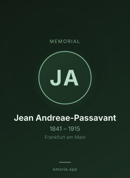 Memorial portrait of Jean Andreae-Passavant