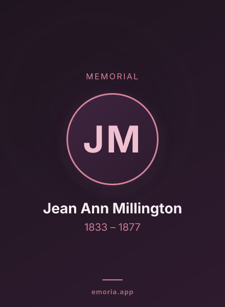 Memorial portrait of Jean Ann Millington