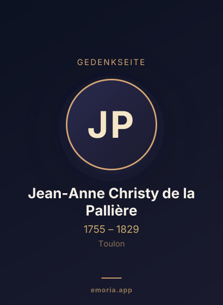 Gedenkportrait von Jean-Anne Christy de la Pallière