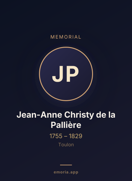 Memorial portrait of Jean-Anne Christy de la Pallière