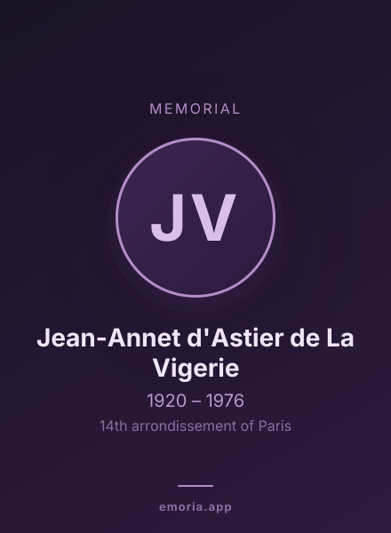 Memorial portrait of Jean-Annet d'Astier de La Vigerie