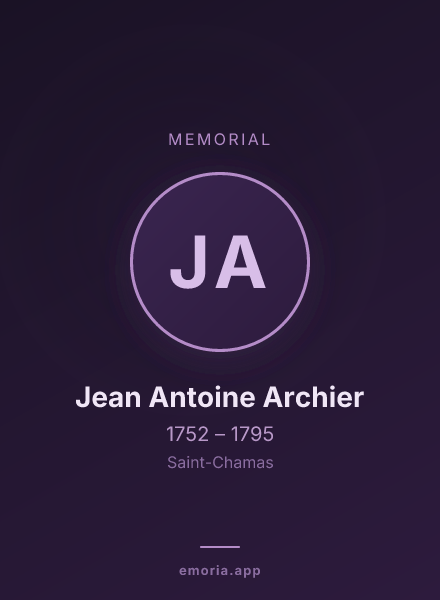 Memorial portrait of Jean Antoine Archier