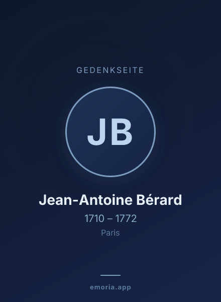 Gedenkportrait von Jean-Antoine Bérard