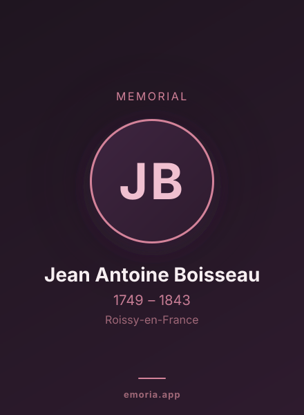 Memorial portrait of Jean Antoine Boisseau