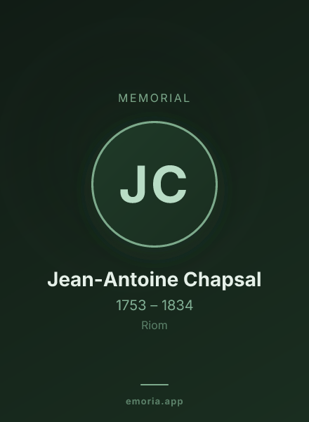 Memorial portrait of Jean-Antoine Chapsal