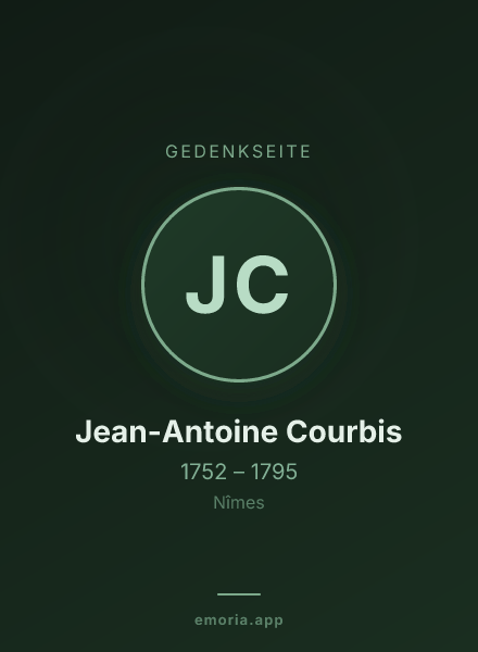 Gedenkportrait von Jean-Antoine Courbis