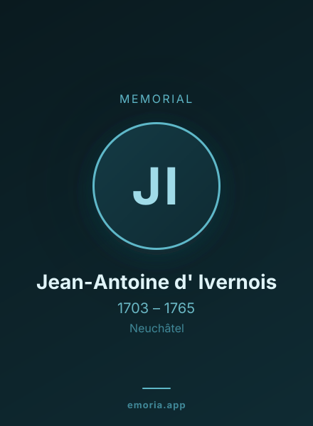 Memorial portrait of Jean-Antoine d' Ivernois
